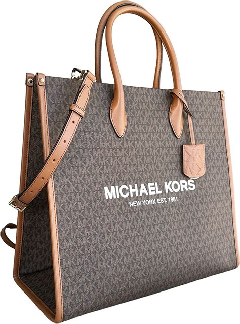 michael kors brown large tote|Michael Kors embossed tote.